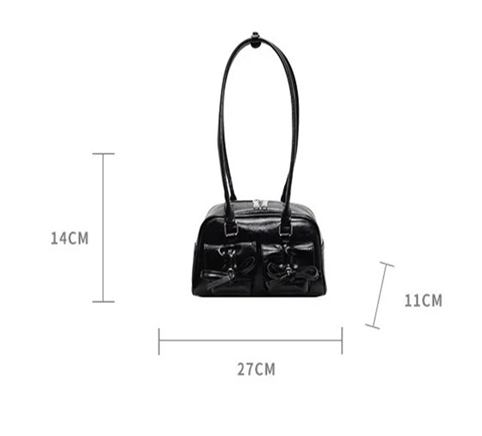 Bolso bandolera Vintage Women Business Shoulder Bags Simple Ladies Commute Tote Bag Pu Leather Female Underarm Burgundy Large Handbags Purse