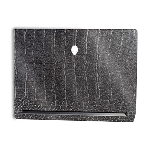 MightySkins Glossy Glitter Skin Compatible with Alienware M15 R7 (2022) Full Wrap Kit - Black Gator Skin | Protective, Durable High-Gloss Glitter Finish | Easy to Apply | Made in The USA