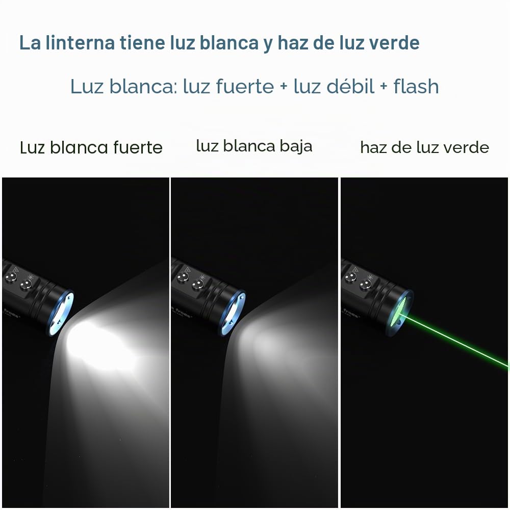 Sea frogs Linterna de buceo, linterna de buceo, luz de esnórquel, recargable, 100 metros, cargador de luz sumergible para bajo el agua, cueva marina profunda por la noche (SF-L03-KL)