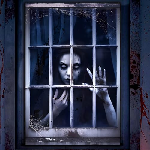 Cortinas terroríficas de Halloween para transformar tus ventanas en una escena de terror 8