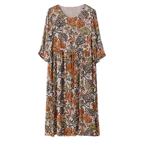 Robe midi en soie Hdhdeueh élégante et fluide pour un style raffiné au quotidien