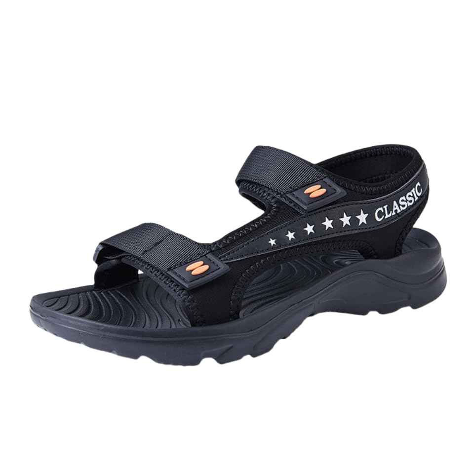 Men's Fashion Open Toe Slip On Sandals, Outdoor Anti-skid Rubber Sole Summer Sandals For Beach Walking