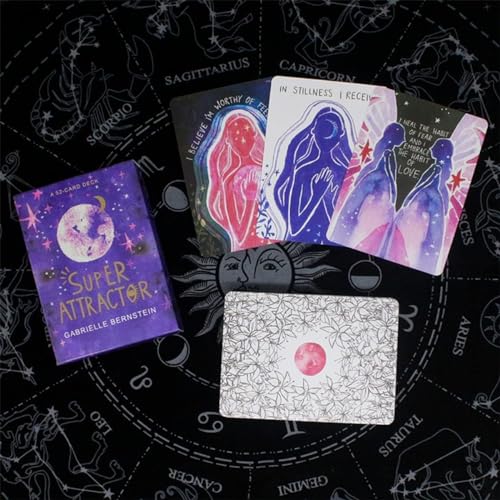Image of DUNGRANI ENTERPRISE Tarot Cards 52 Pieces Super Attractor Tarot Cards Decks for Beginners, Classic Traditional Standard Tarot Deck Fortune Telling Game Divination Toolsfor for Adults (Super Attractor)