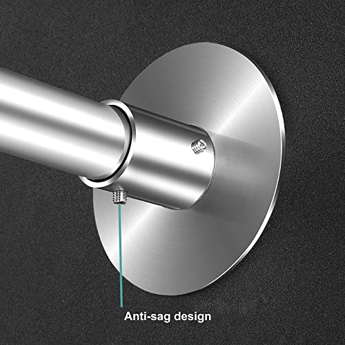 Tringle à rideau de douche en acier inoxydable durable avec fixation murale - 5
