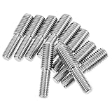UPKOCH Gewindeschrauben Präziser Schraubenreduzierung bis Edelstahl 10 Stück M10x20 M8x20 Doppelend Gewindebolzen Möbelbefestigung mit für Selbstgemacht Projekte und Möbelmontage