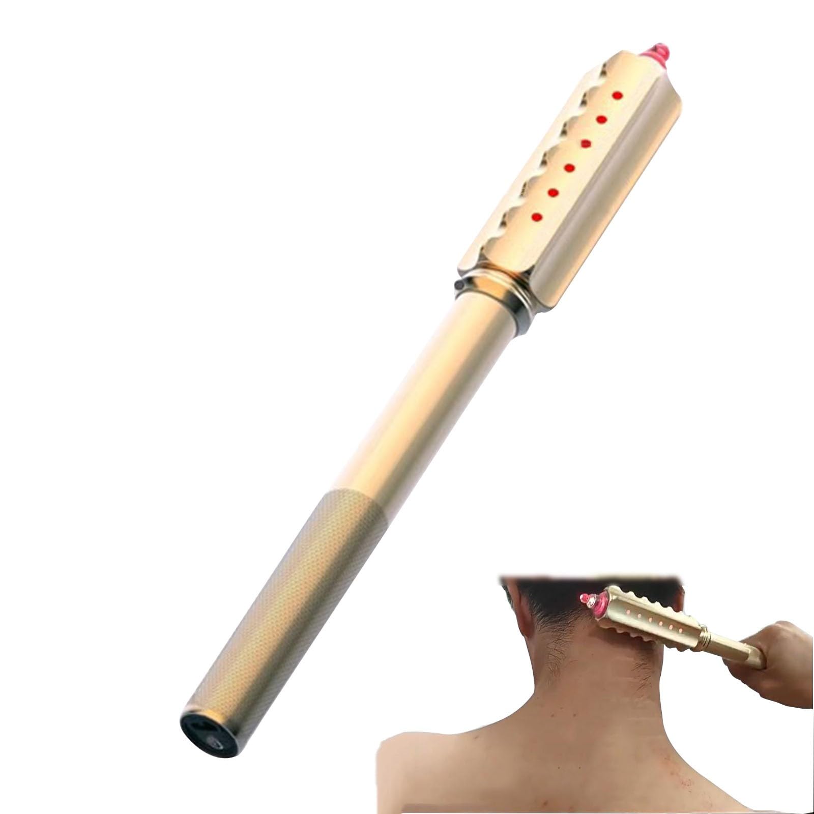 NICHOY Acupuncture Stick,Fascia Scraper,Fascia Knife,Muscle Scraper Tool Set,Suitable for Whole Body,Three-Speed Temperature Adjustment(G)