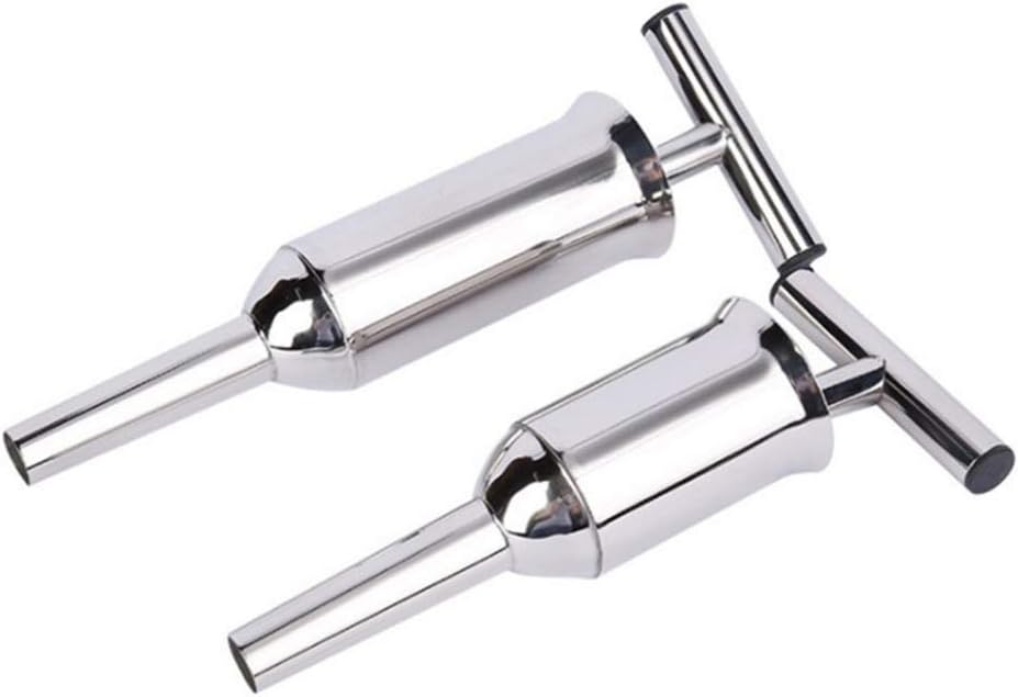 Hemoton Stainless Steel Sausage Stuffer Tool 11 Inch Meat Filler Funnel for Home Kitchen Sausage Making