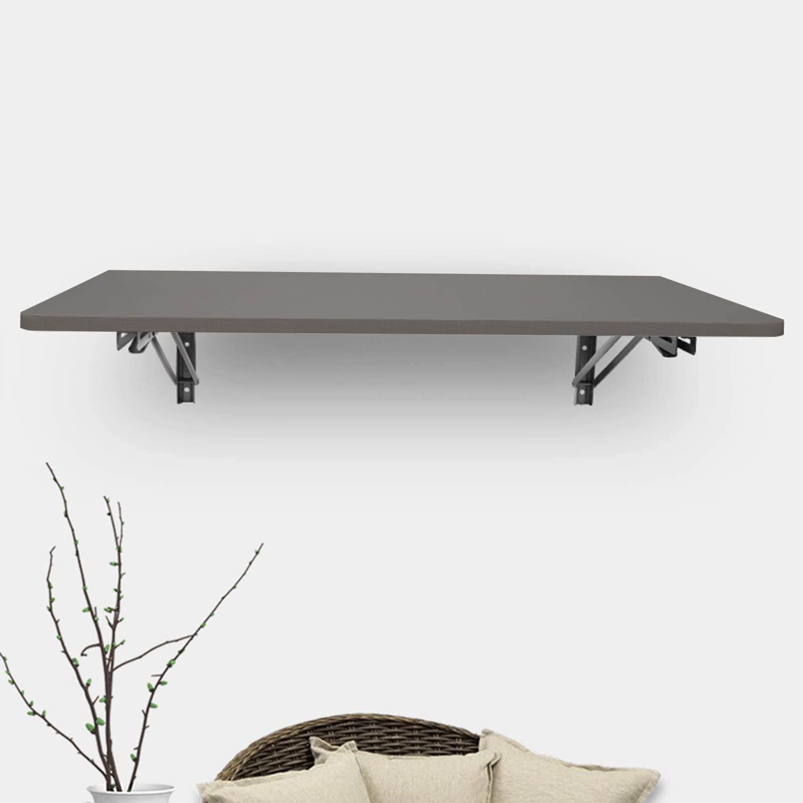 Table pliante murale avec support robuste et stable JATIBOSH noire pour bar