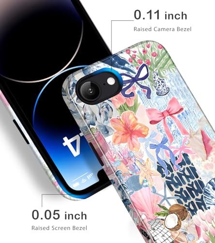 Coque iPhone 17e et 16e fleur et nœud - Protection esthétique pastel