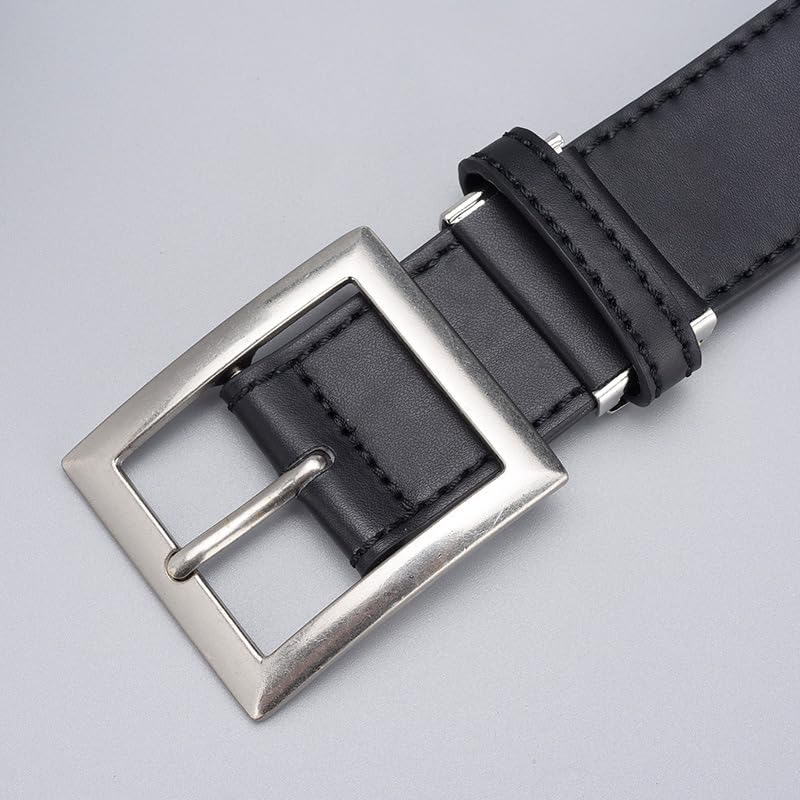 3.8 Cm Wide Men's Belt Alloy Pin Buckle Belt Simple Casual Belt Pu Belt Belt Suitable for Casual Formal4