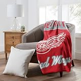 Northwest Officially Licensed Detroit Red Wings NHL Team Throw Blanket 46″×60″ – Licensed Microfiber Throw with Hockey Logos for Fans, Dorms, Game Day Couches & Fan Caves