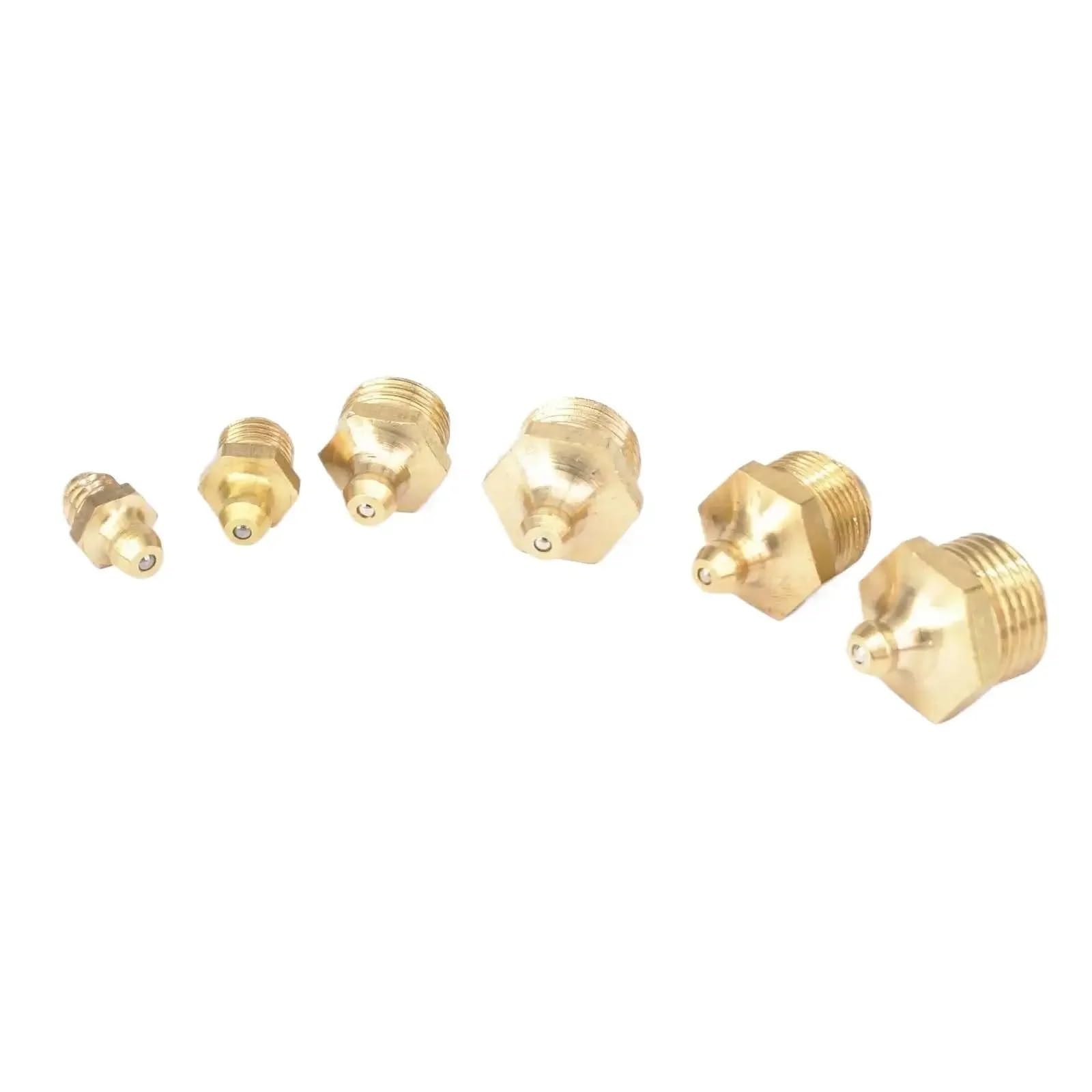 M4 M5 M6 M8 M10 M12 M14 Pitch 1.0/1.25/1.5 Metric Male Thread Taper Straight Brass Zerk Nipple Fitting For Oil Grease (M12 x 1,25 (5 Stück))
