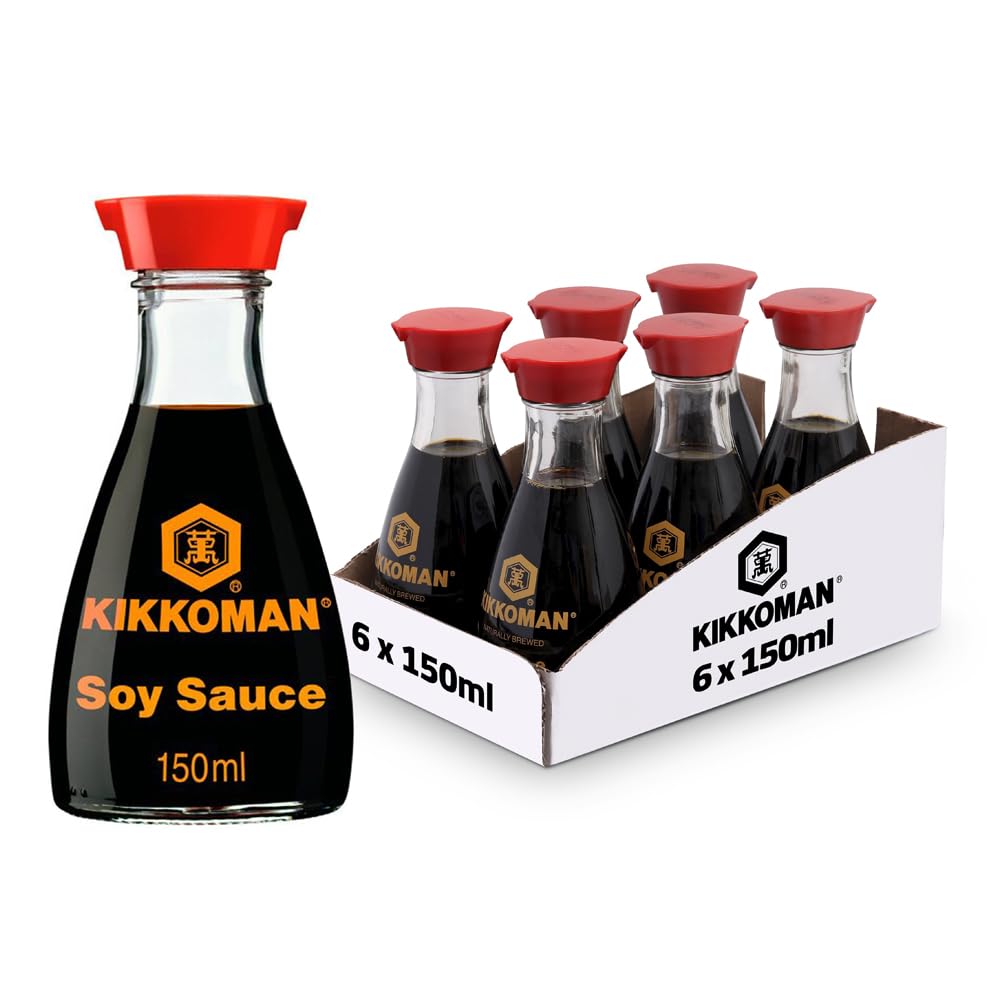 Kikkoman Soy Sauce 150 Ml Pack of 6)