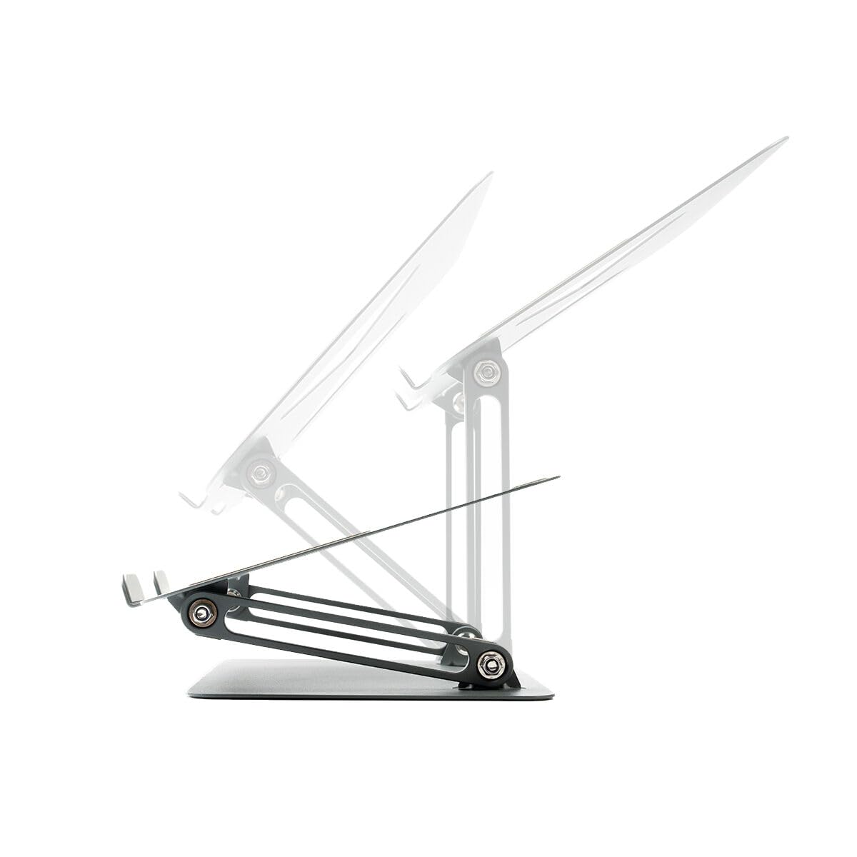 InnovaGoods® Soporte para Portátil Plegable y Regulable, Altura e Inclinación Ajustable, Antideslizante, Estructura Abierta, Pantallas de 10"-18", Acero de Carbono, Ideal para Oficina y Teletrabajo