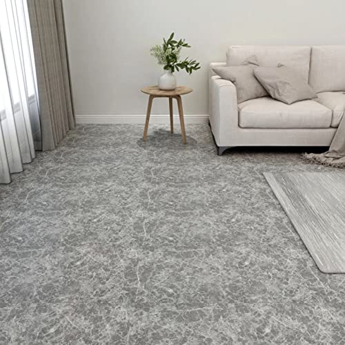 LAPOOH Tarimas de Suelo autoadhesiva 20 uds PVC 1,86 m² Gris Cemento, Suelo Autoadhesivo, Parquet Laminado para Suelo, Suelo Click, Lamina De PVC 330124