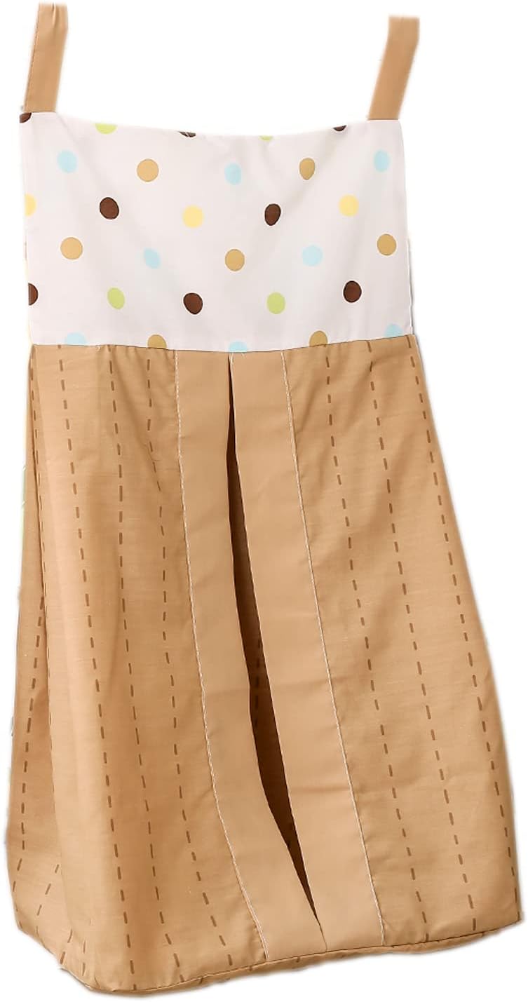 Nursery Crib Baby Diaper Stacker 1 PC Beige Pock Dots Crib diaper Hanger Stacker (Beige Dots)