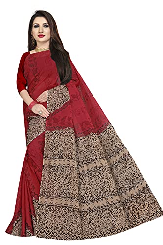 Image of TAMAIRA FASHION Mulmul Pure Cotton Saree For Woman Floral Block Printed |Office Wear Daily Wear Sarees For Women Without Blouse Piece