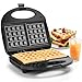 Produktbild Aigostar Waffeleisen mit Antihaftbeschichtung, Waffelmaker für 2 belgische Waffeln, tiefer Form, automatische Temperaturregelung, Cool-Touch-Griff, Anti-Rutsch-Füßen, 750W, Edelstahl, BPA-frei
