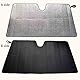Auto Sonnenschutz Frontscheibe, 130 x 65 cm, Sonnenschutz Auto Windschutzscheibe, Faltbar, Reflektierend, UV-Schutz, Schwarz