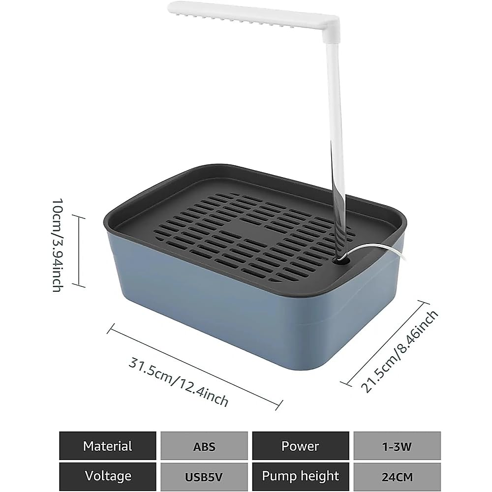 Ducha automática para pájaros con múltiples grifos, lavabo para periquitos, cacatúa, gris africano, baño de periquitos de agua circulante, ideal para la higiene de las aves