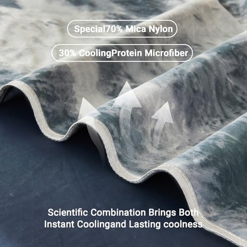 Image of Cooling Blanket for Hot Sleepers Throw Size 50 inchx70 inch, Summer Ice Cold Blanket Absorbs Heat to Keep Body Cool for Night Sweats, Lightweight Breathable Cold Blankets for Sleeping Bed & Sofa