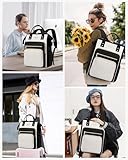 LOVEVOOK Laptop Backpack for Women, 17 inch Womens Backpack for School College with USB Port & Anti-theft Zipper, Large Computer Laptop Rucksack Casual Daypacks for Business Travel, Black Beige - Image 6