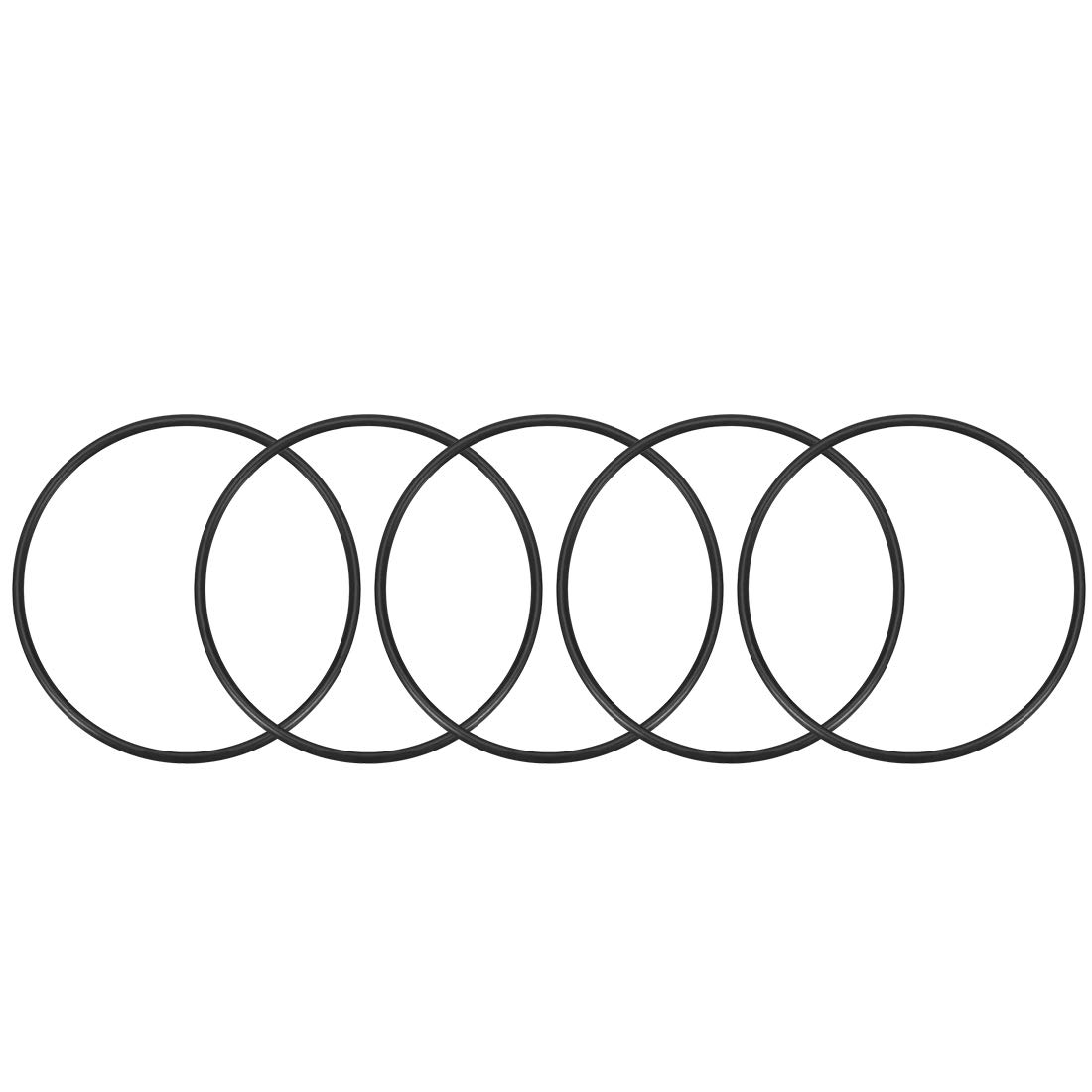 Sourcing Map Joint Torique 95mm OD 91mm ID 2mm Largeur Métrique Nitrile Caoutchouc Joint Étanchéité Paquet De 5
