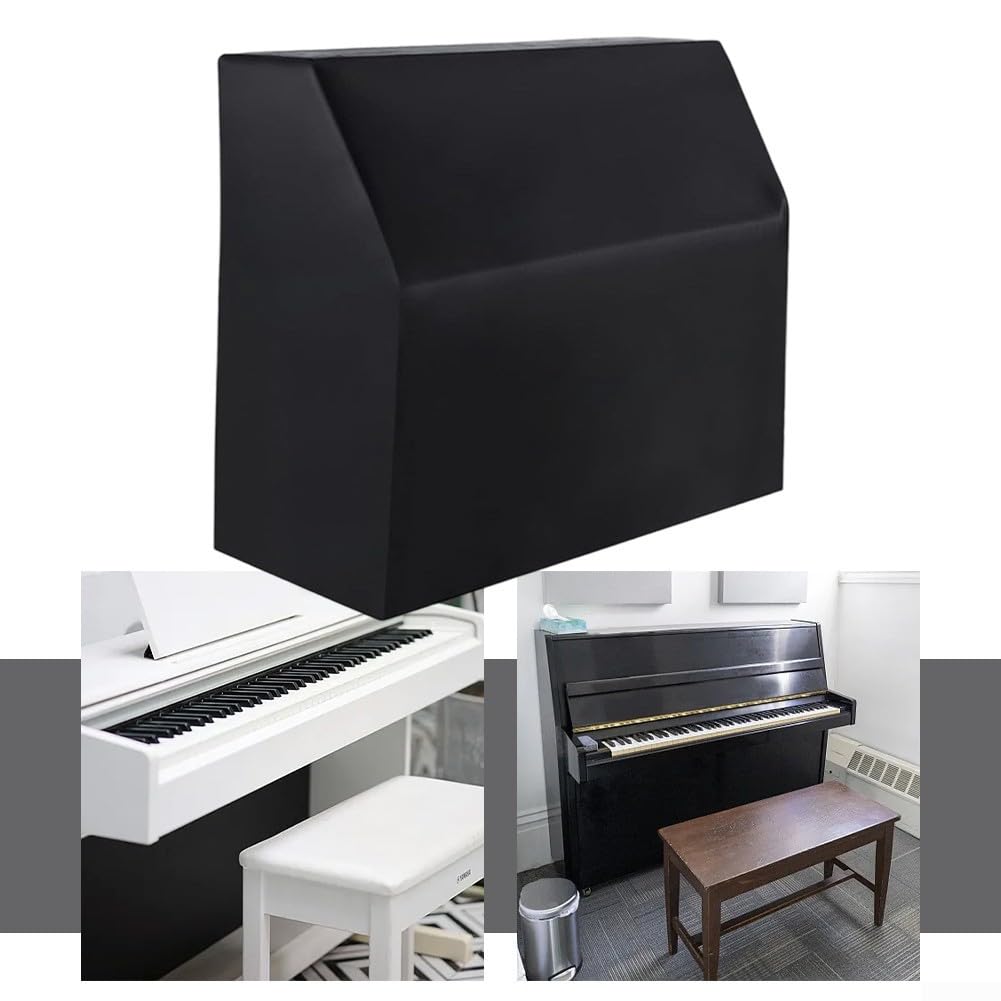Housse de protection anti-poussière pour piano droit, fabriquée en tissu Oxford 420D, excellente résistance à l'humidité et à la poussière, ajustement réglable (153 x 65 x 110 cm)