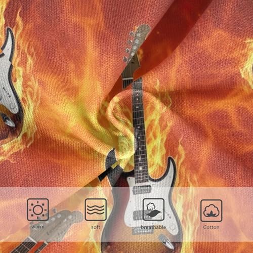 Cotton Girls Underwear Toddlers Electric Guitars Red Flames Panties for Girl Print Briefs Underpants 2t3