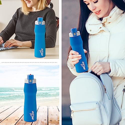 Image of MILTON Champ 1000 Stainless Steel Water Bottle, 940 Ml, Blue