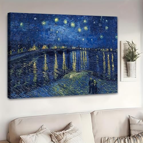 Toile murale extra large pour salon moderne : évadez-vous avec la nuit étoilée