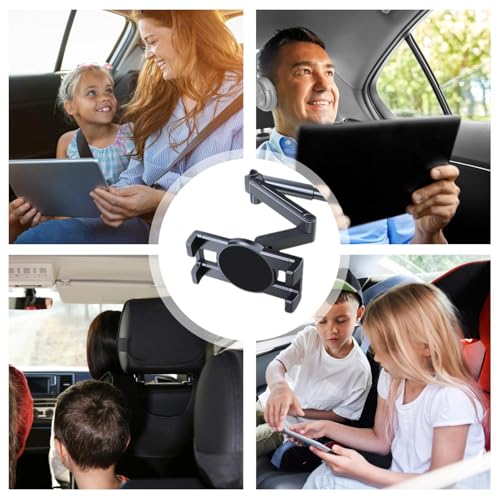 Soporte de tableta para reposacabezas de coche anti vibración ajustable 4