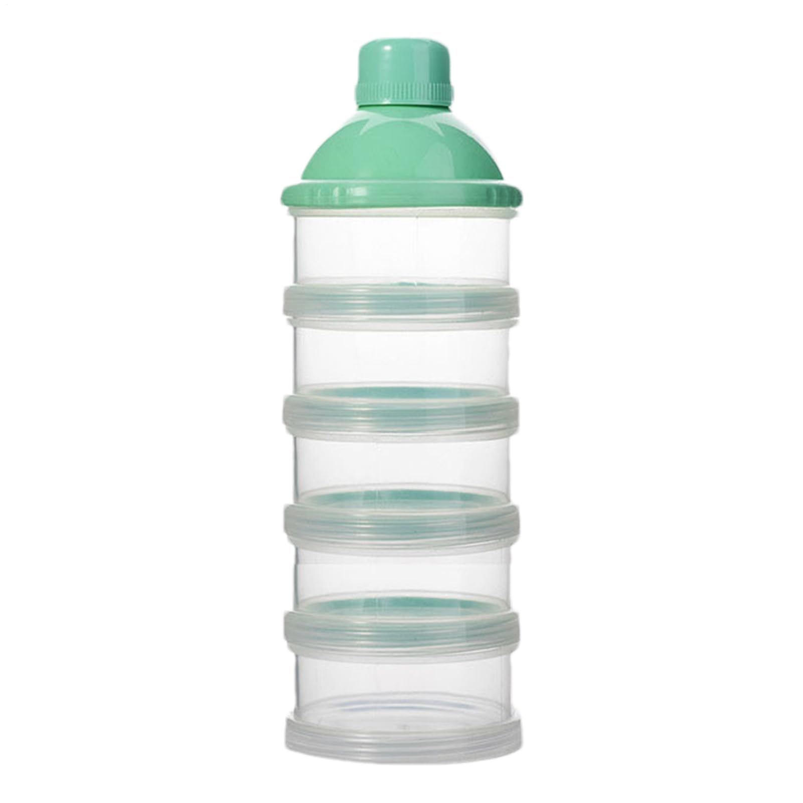 Dispensador de leche en polvo, dispensador de leche para la fórmula del bebé - Contenedor de fórmula para ir - 5 capas apilamiento de apilamiento desmontable funda de leche portátil para alimentar la