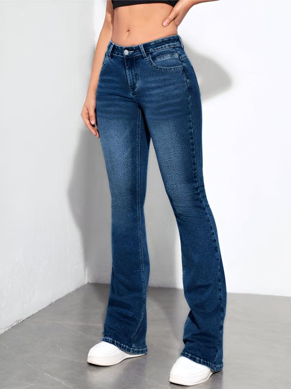 Image of Waltz Jeans for Women || High Waist Jeans for Women || Bootcut Jeans for Women || Flared Jeans for Women High Waist || Wide Leg Jeans Women || Bell Bottom Jeans for Women