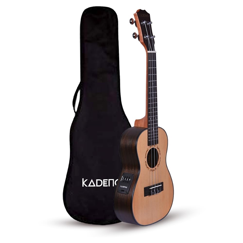 Kadence Ukulele Solid Spruce Top, Rosewood Back With Equalizer (Concert with Bag)-image-25