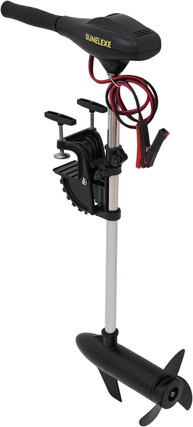 40LB Thrust Fishing Boat Engine Outboard, 12V Electric Trolling Motor Outboard Motor Boat Kayak Motor Adjustable Gears Short Shaft for Kayak, Fishing Boat Rod Length 30inch