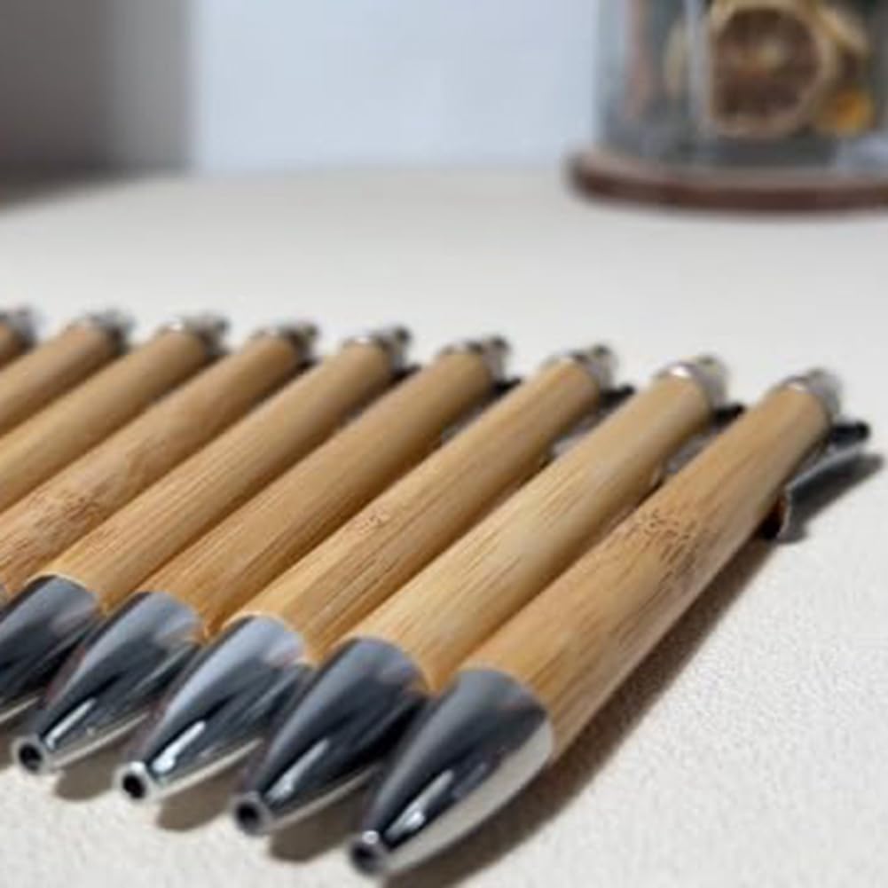 200 Pcs Stylos à Bille en Bois, Stylo Personnalisé, Stylo à Bille de Qualité Supérieure, Stylo Gel pour fournitures scolaires bureau, Stylo à Bille à Encre noire, cadeaux de remise de diplôme
