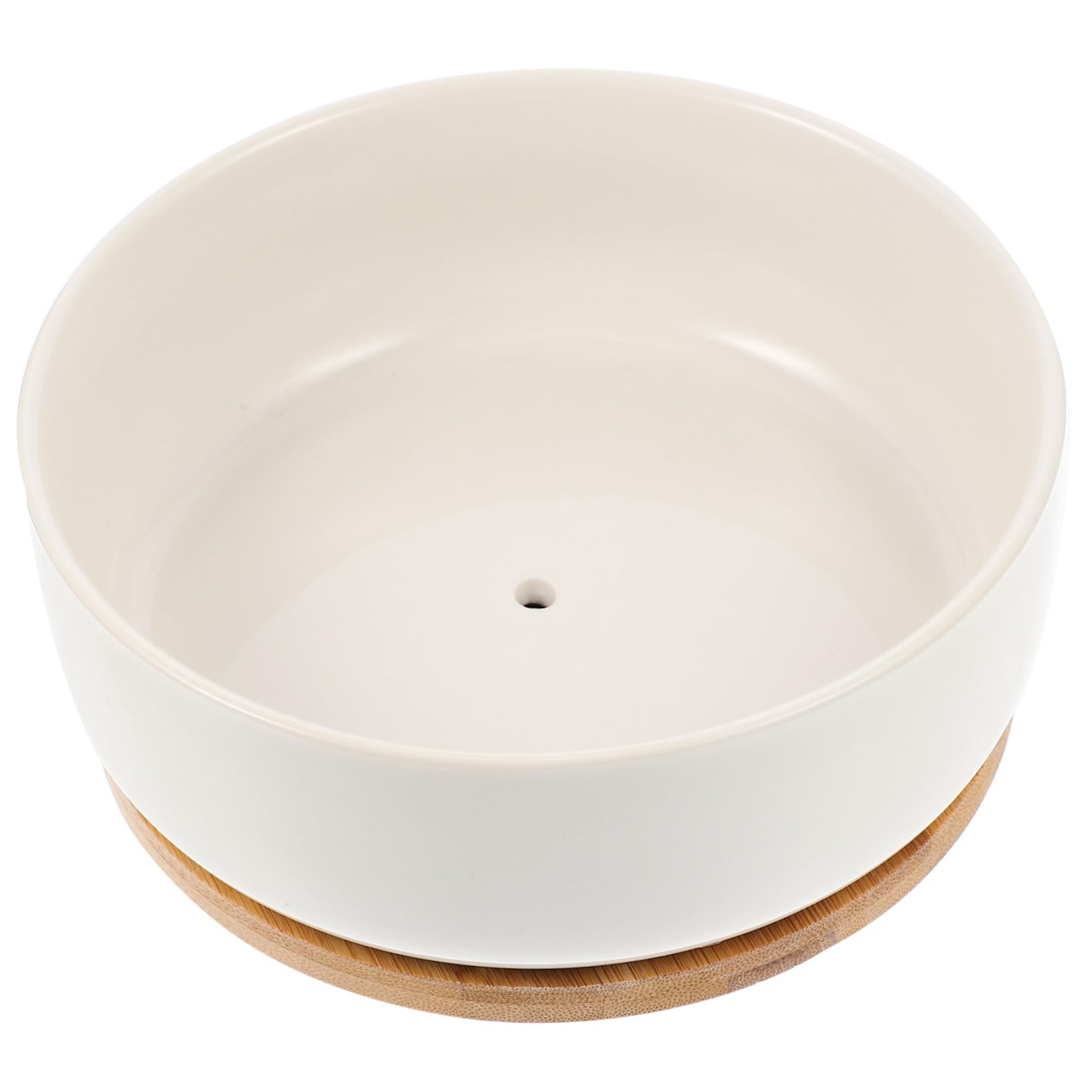 Pot pour plantes intérieur en céramique et bambou pour décoration maison bureau