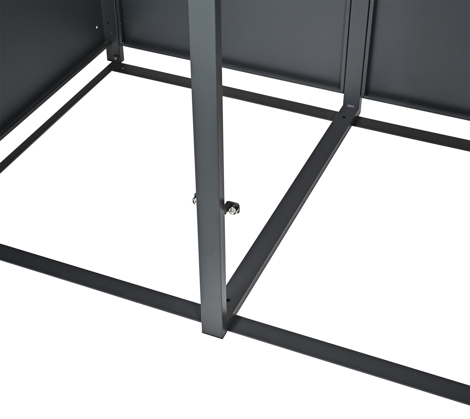 Westmann Varius 6 Mülltonnenbox 6x240L | Metall & Holzoptik | Gasdruckfedern | Magnetverschluss | Mülltonnenverkleidung Anthrazit
