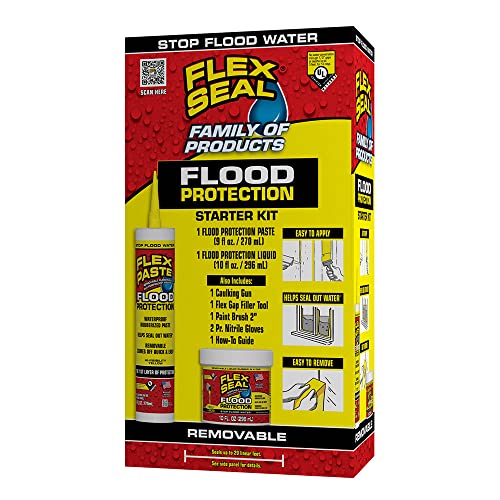 Flex Seal Flood Protection Starter Kit Waterproof Removable Use on Windows Doors Garage Doors Seams Casings Thresholds Conduits Vents Ducts and More