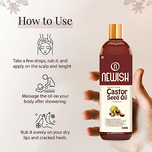 Newish Cold Pressed Castor Oil for Hair Growth - Image 5