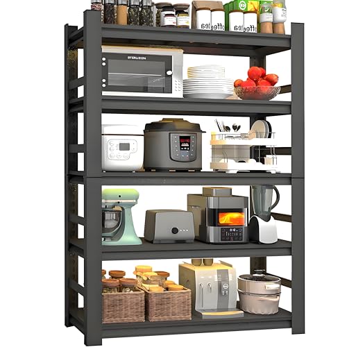 Kitchen Storage 5 Tier Adjustable Pantry Shelf - Boltless Metal S...