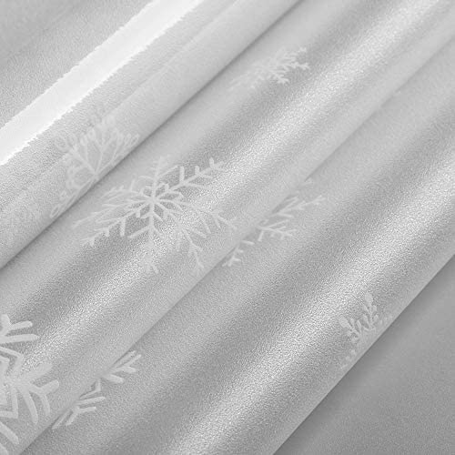 Image of WALLMATE Self Adhesive Window Film Frosted 3D Glass Door Window Frosted Film for Home /Office /Bathroom & Living Room Multicolor Frosted Film (16 x 144 Inch, Snowflake)
