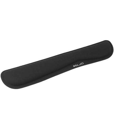 ELZO Keyboard Wrist Rest Pad Support with 65D High-Density Thicken Memory Foam Padding Ergonomic Design Computer Rest Pad