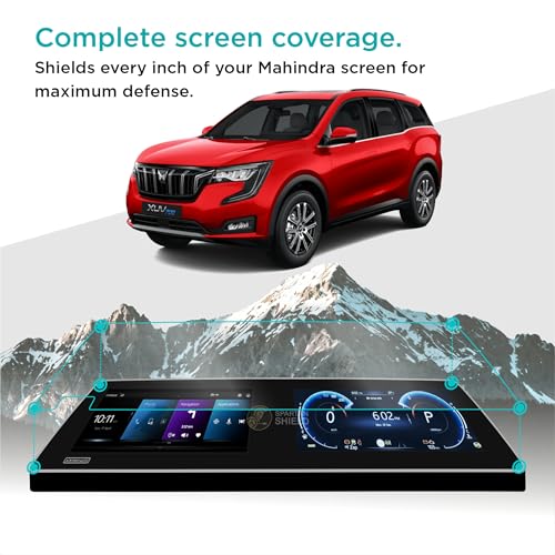 Image of Spartan Shield Screen Guard for MAHINDRA XUV 700 2025+ || AX3, AX5 & AX7 || DUAL FULL TOUCHSCREEN Protector || Xuv700 Car 9H Display Accessories 2021-Running [Not Tempered Glass]