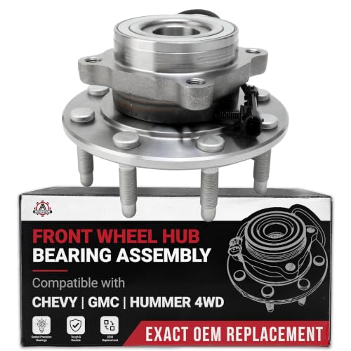 Image of Front Wheel Bearing and Hub Assembly - Compatible with Chevrolet, GMC, Hummer - Rear Wheel Bearing - Replaces 515058, 89059059AA, 15042868, 15104582, 15112411-1999-2007