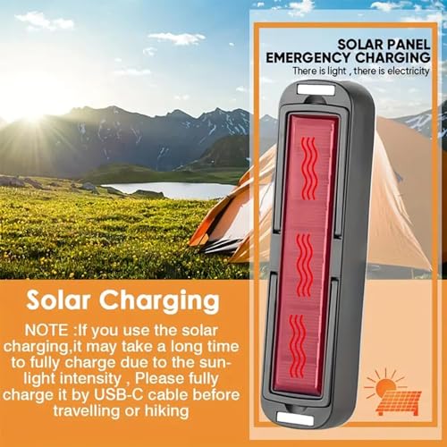 Reflector recargable para camping luz solar LED portátil de senderismo 2