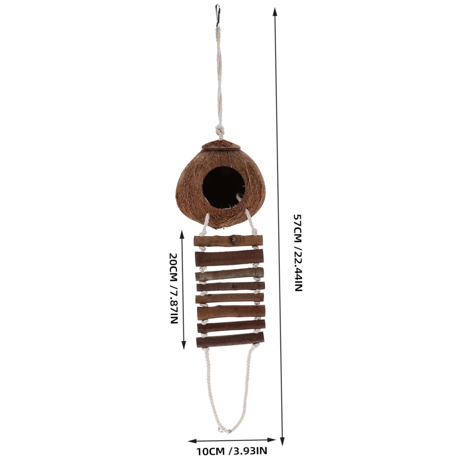 BESPORTBLE Casa para Cangrejo Ermitaño con Escalera Cueva de Madera para Reptiles Refugio Decorativo para Terrarios Adecuado para Hábitat de Cangrejos Ermitaños Suministros para Terrarios