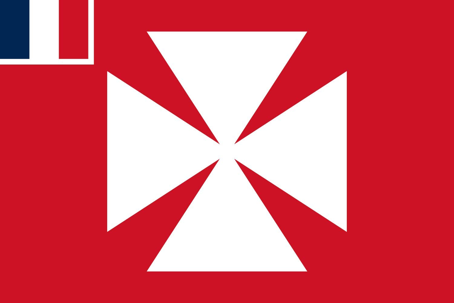 Drapeau Large Uvea 1886-1887 grand format de collection