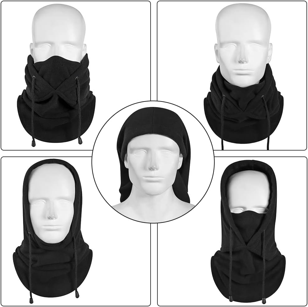 Qavctw 2 Pack Tactical Heavyweight Balaclava,Fleece Cold Weather Windproof Face Mask Ski Outdoor Sports Mask for Men Women - Image 5